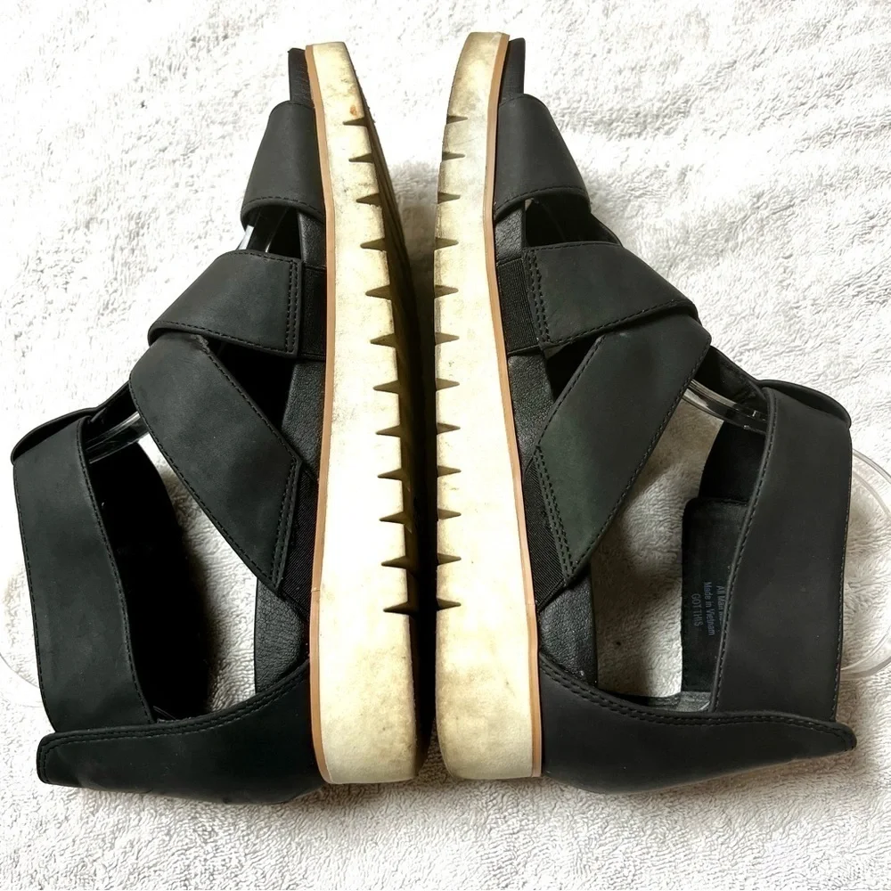 Dr. Scholl's Got This Strappy Wedge Black Sandals platform women size 9M